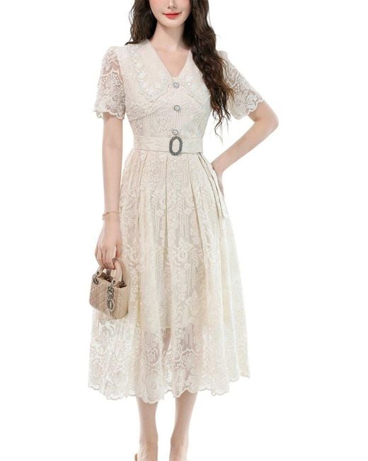 Kaimilan Women's Natural Midi Dress