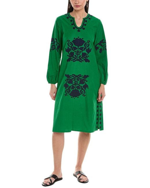 Frances Valentine Green Kris Midi Dress
