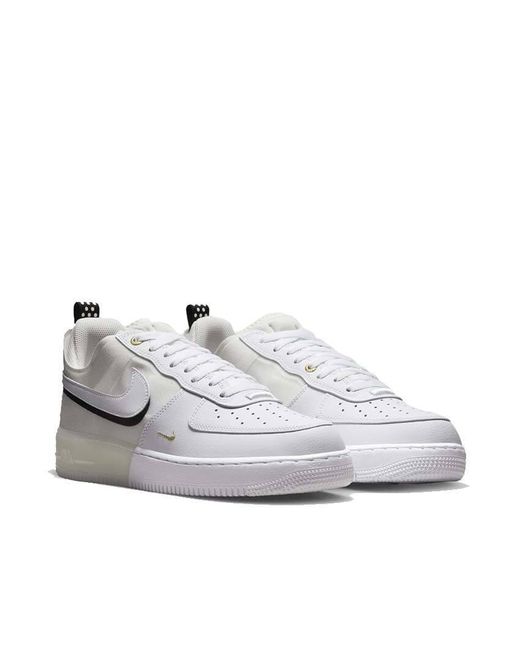 Nike White Air Force 1 React Dq7669-100 Sail Leather Sneaker Shoes Nr6315 for men