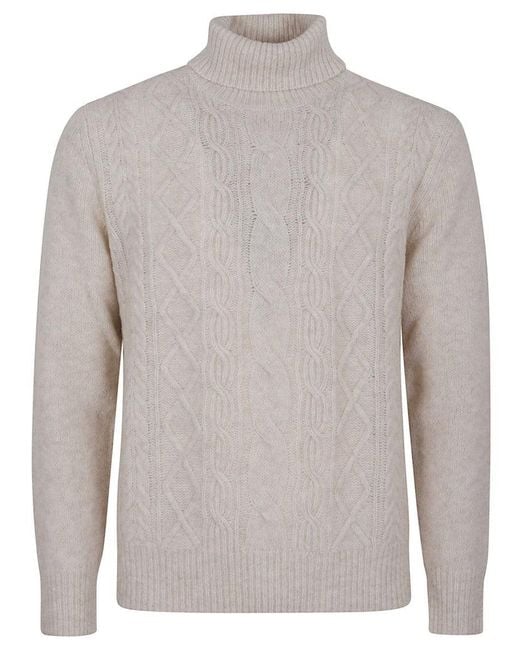 Ballantyne Gray Turtleneck Wool Sweater for men