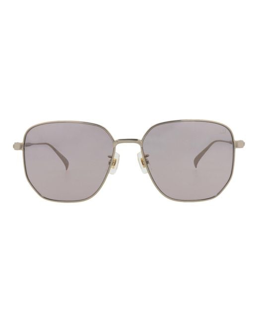Dunhill Gray Square-Frame Titanium Sunglasses for men