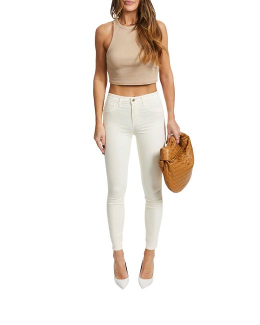 L'Agence White Margot Skinny Jeans