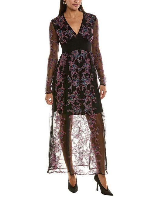 French Connection Emilia Embroidered Maxi Dress in Brown | Lyst French Connection Emilia Embroidered Maxi Dress in Brown | Lyst