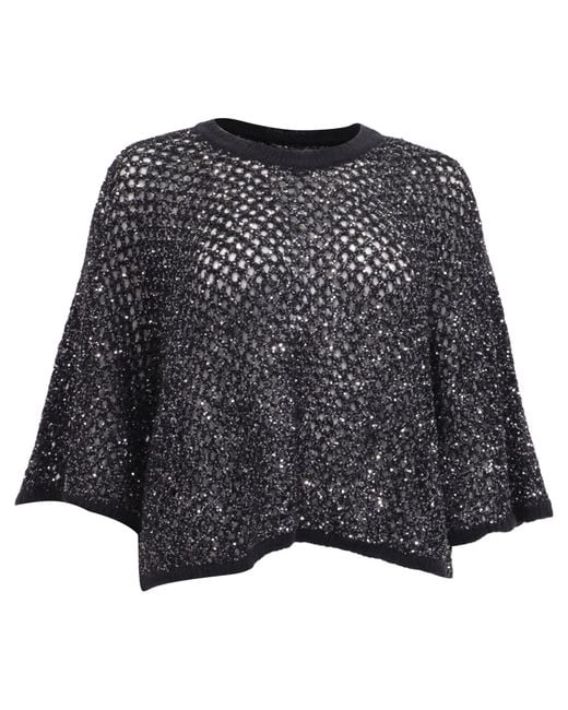 Ba&sh Black Round-Neck Jumper