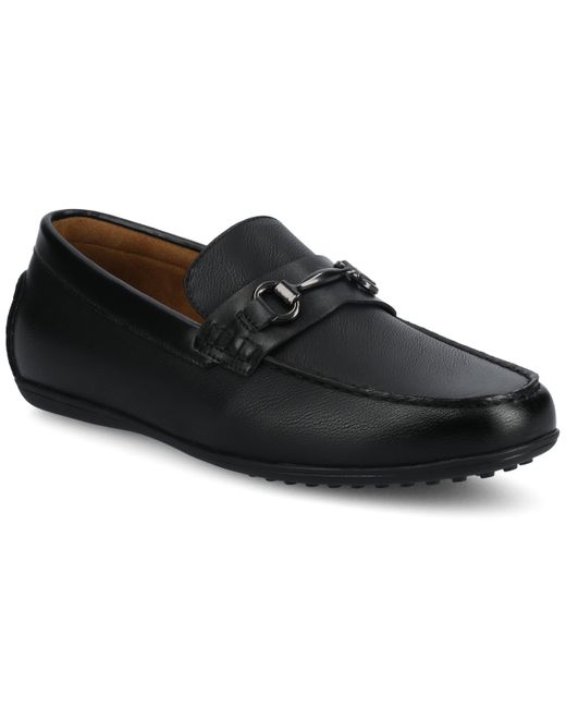 Vance Co. Black Vance Charles Slip-On Driving Bit Loafer for men