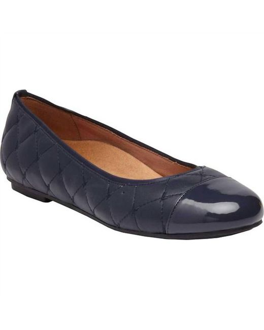 Vionic Blue Desiree Ballet Flat Shoes