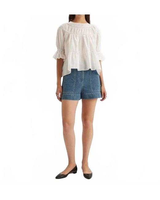 Merlette Blue Sol Crew Neck Top