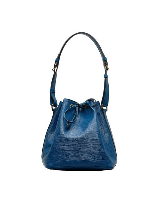 Louis Vuitton Blue Petit Noé Leather Shoulder Bag (pre-owned)