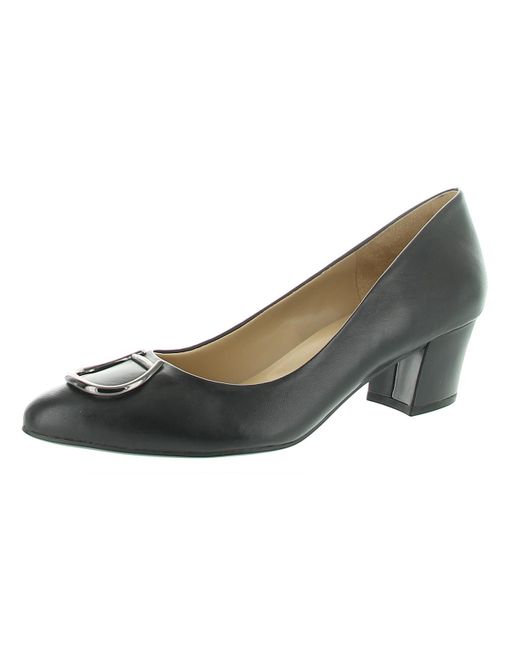 Naturalizer Caprice Leather Block Heel Pumps Lyst
