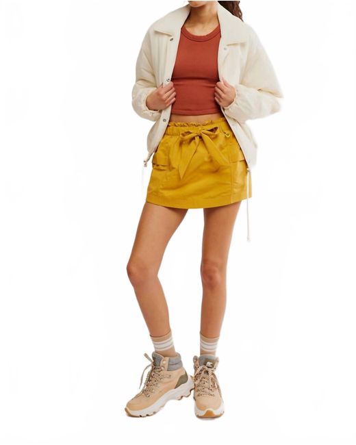 Free People Yellow In The Wild Skort