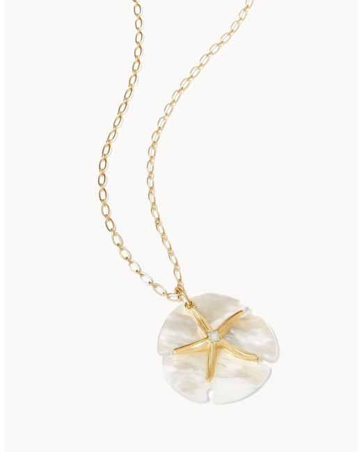 spartina 449 White Star Sand Dollar Long Necklace