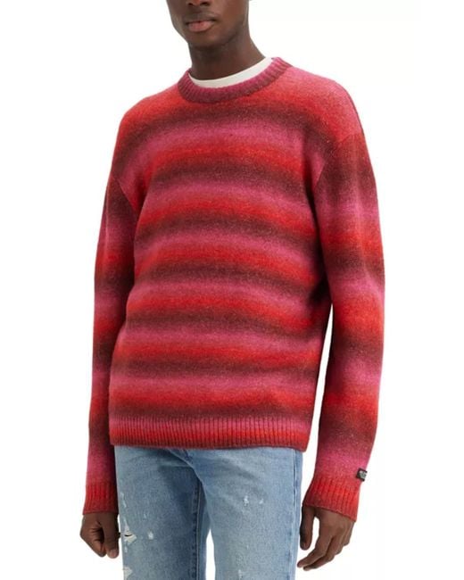 Levi's Red Battery Crewneck Sweater for men