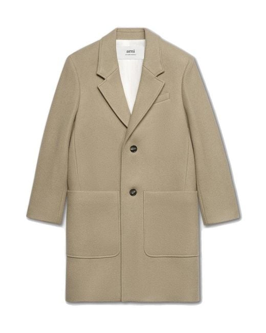AMI Natural Tailored Two-Button Coat for men