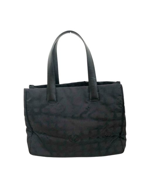 Chanel Travel Line Synthetic Tote Bag pre owned in Black Lyst