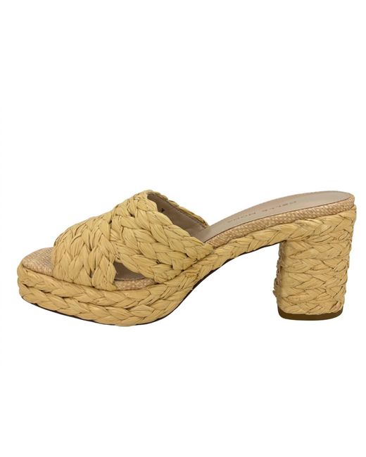 Pelle Moda Camren Platform Heel Natural Raffia