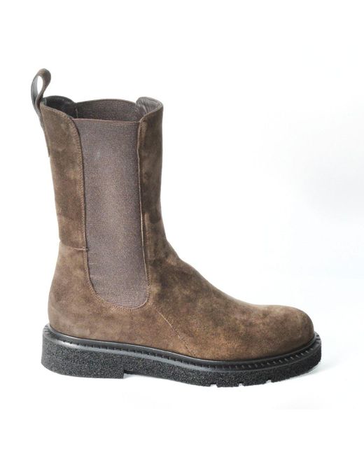 Guglielmo Rotta Brown Ebony Suede Elasticated Ankle Boot