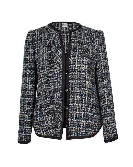Armani Gray Collezioni Tweed Jacket
