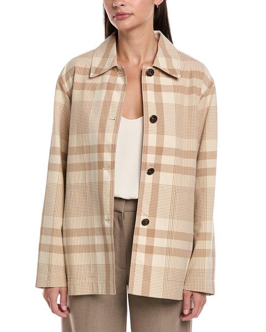 Lafayette 148 New York Natural Oversized Swing Coat