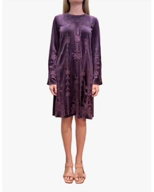 fitted lace wedding dress Purple Eyelet Embroidered Mini Dress