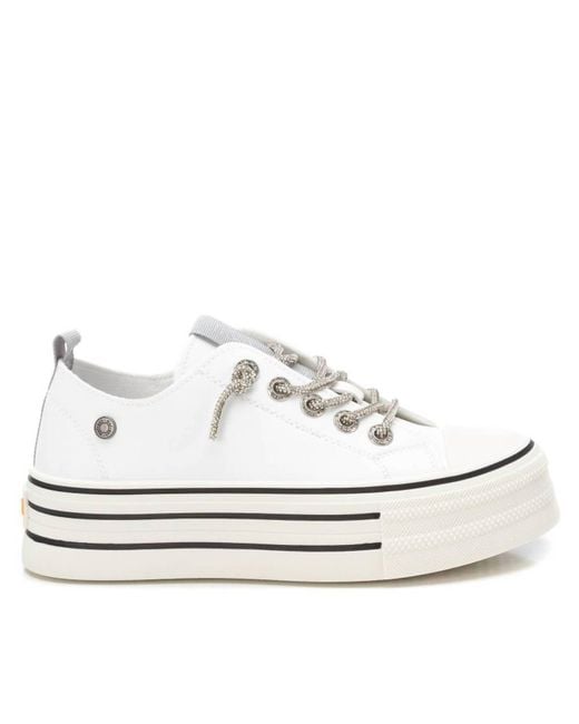 Xti White Casual Platform Sneakers