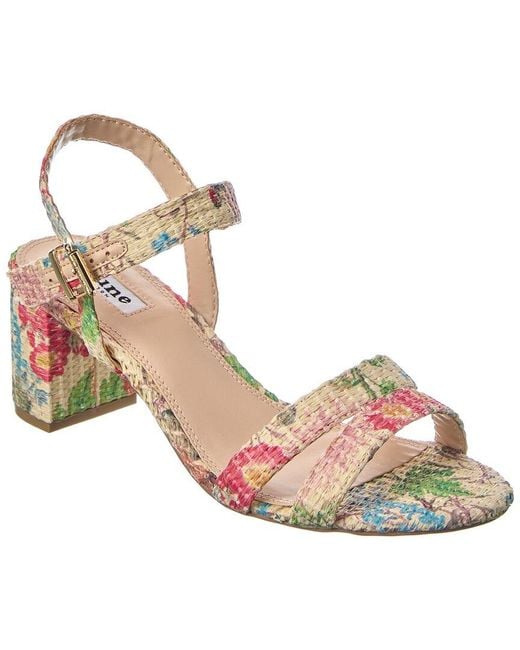 Dune Pink Merisa Raffia Sandal