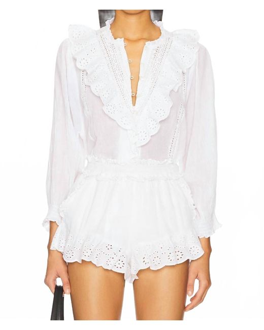 Show Me Your Mumu White French Blouse