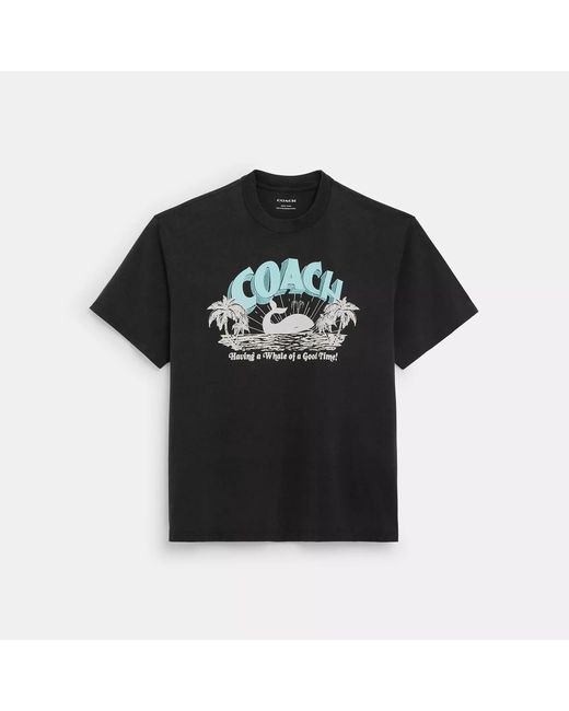COACH Black Whale T Shirt for men