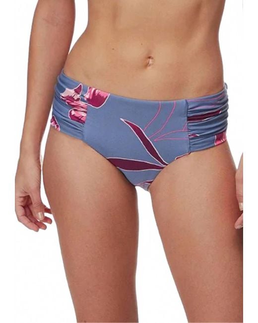 Seafolly Blue Wide Side Retro Bikini Bottom