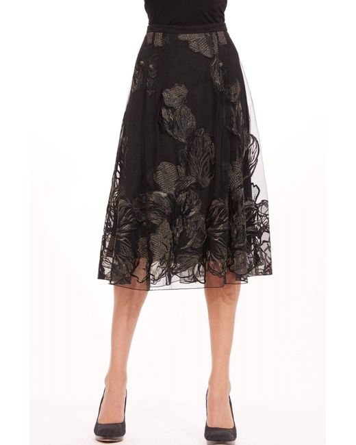 Eva Franco Black Flannery Skirt