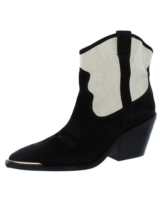 Dolce Vita Ankle Block Heel Cowboy, Western Boots in Black Lyst