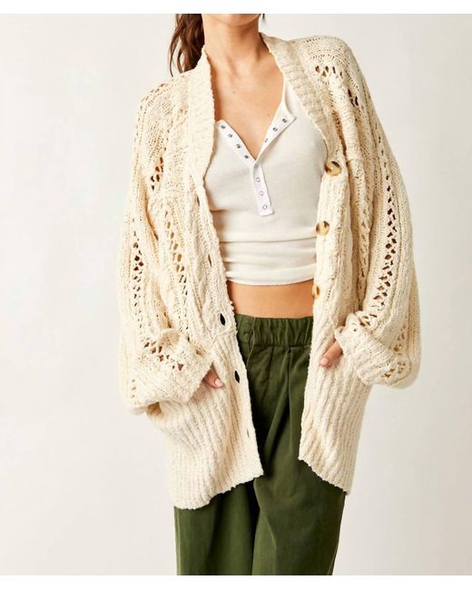 Free People Natural Cable Cardi