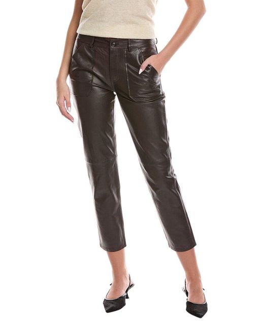 Ba&sh Black Kelly Leather Pant