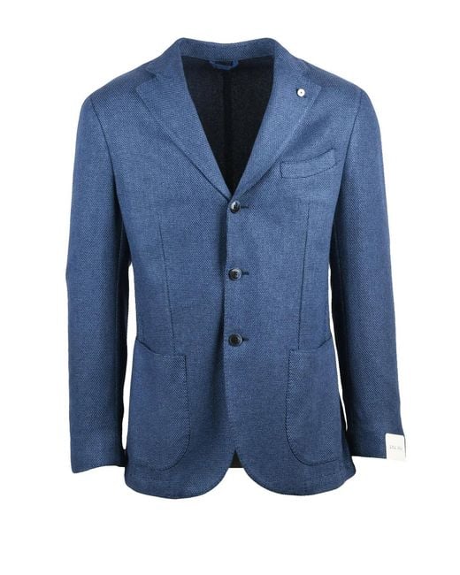 L.b.m. 1911 Blue Rounded Blazer for men