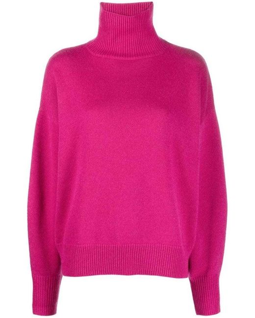 Isabel Marant Women's Pink Roll-Neck Cashmere Sweater