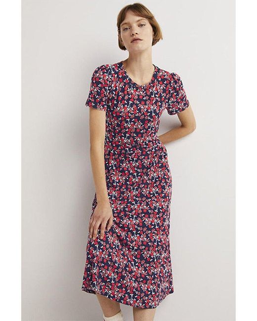 Boden Purple Lucinda Jersey Midi Dress