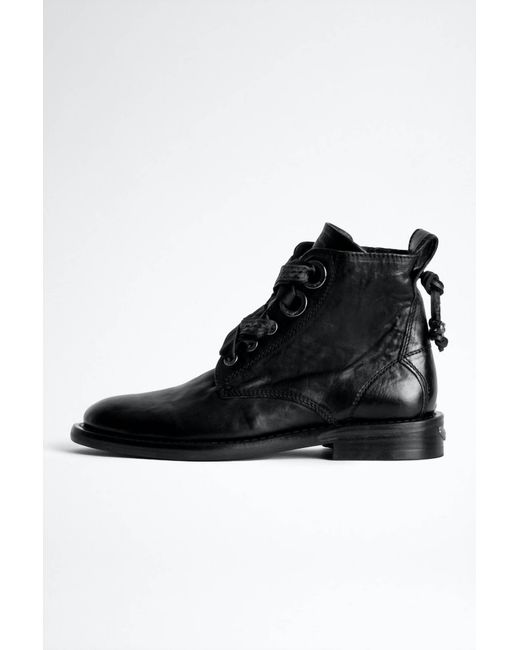 Zadig & Voltaire Black Laureen Roma Leather Boot