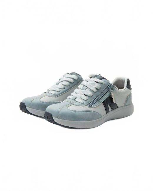 Alegria Blue Zip-Up Lace Eazeer Sneaker