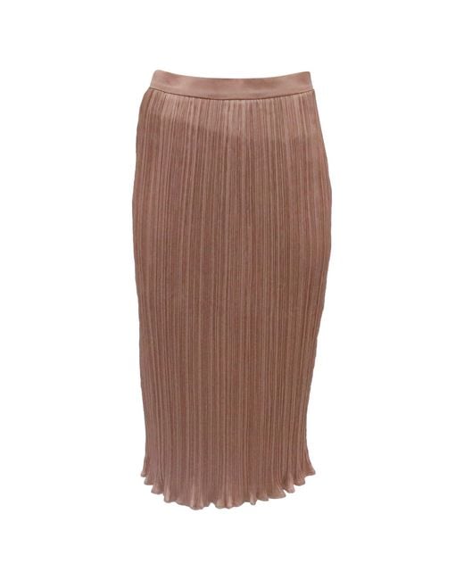 Max Mara Brown Emmy Pleated Midi Skirt