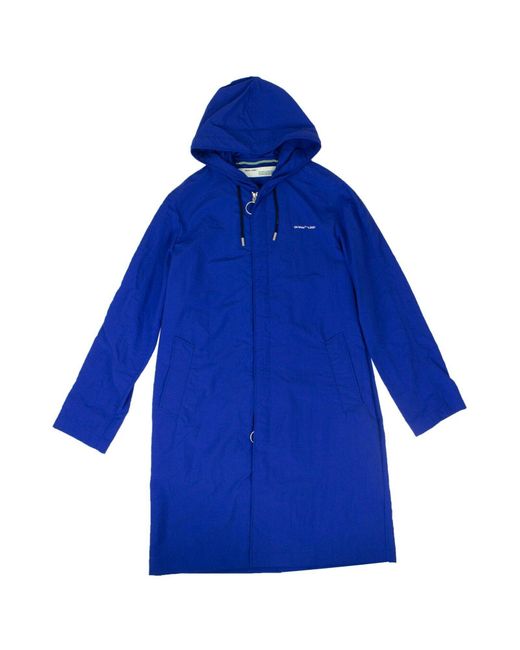 Off-White c/o Virgil Abloh 'diag' Raincoat Jacket - Blue for | Lyst