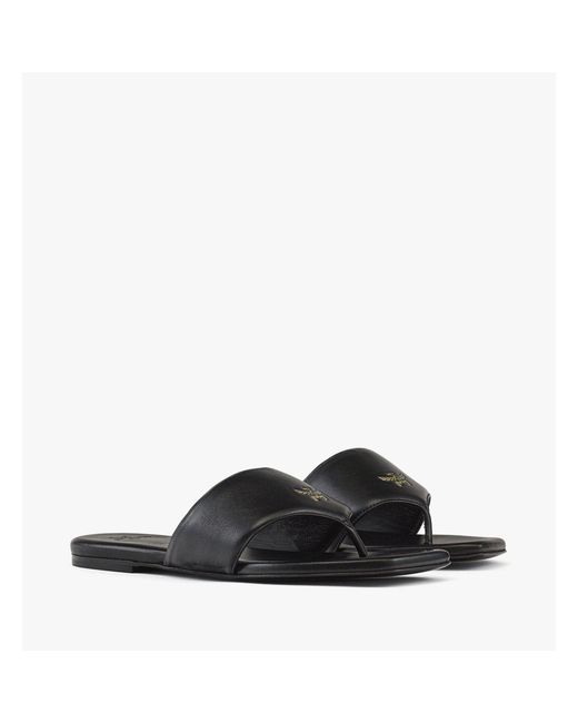 MCM Black Flat Sandals