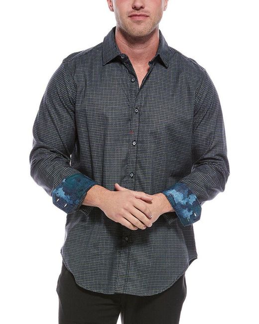 Robert Graham Gray Dex Woven Shirt for men