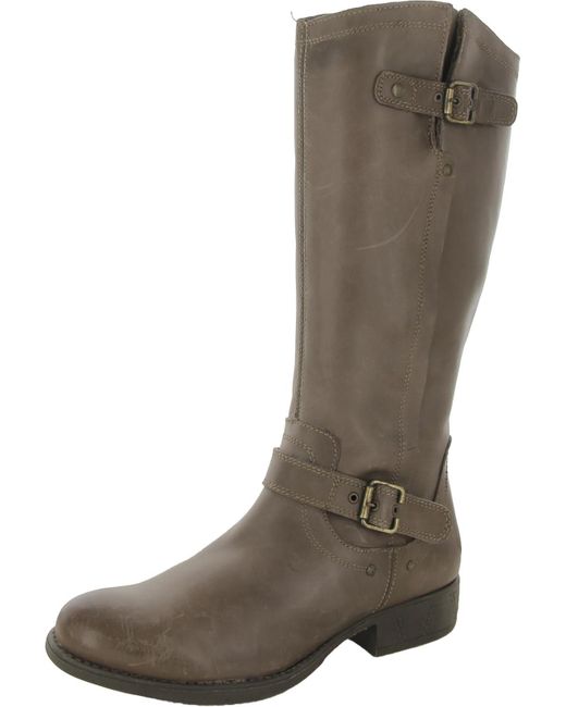 Eric Michael Montana Leather Knee High Boots in Gray Lyst