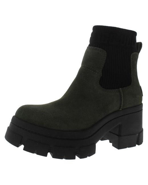 Ugg Black Brooklyn Leather Led Sole Chelsea Boots