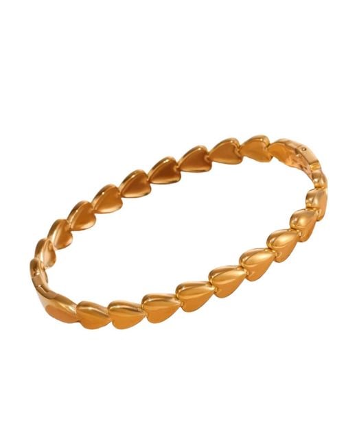 Akalia Metallic Waterproof Plated Band Love Bracelet