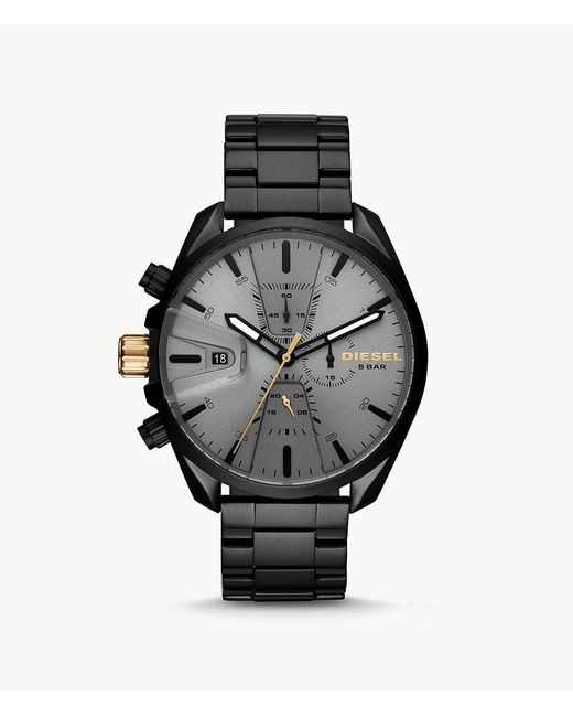 DIESEL Ms9 Chrono Chronograph, -tone Stainless Steel Watch in Black for Men  | Lyst