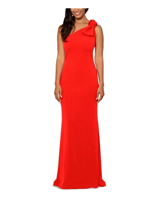 Aqua Red One-shoulder Mermaid Evening Dress