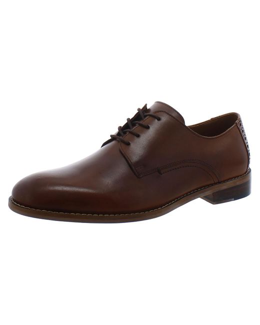 Donald J Pliner Daniel Leather Lace Up Derby Shoes in Brown for Men Lyst