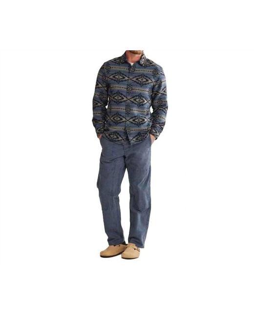 Pendleton Blue Marshall Chamouis Long Sleeve Shirt for men