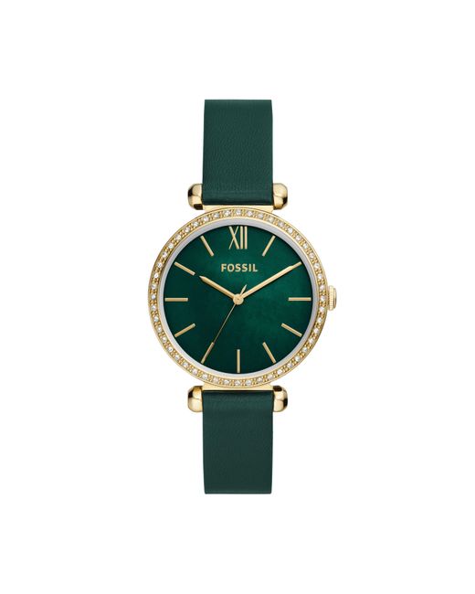 Fossil Green Tillie Three-hand, Gold-tone Stainless Steel Watch