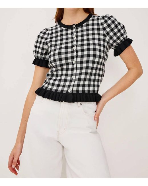 Rails Black Lora Button Front Top